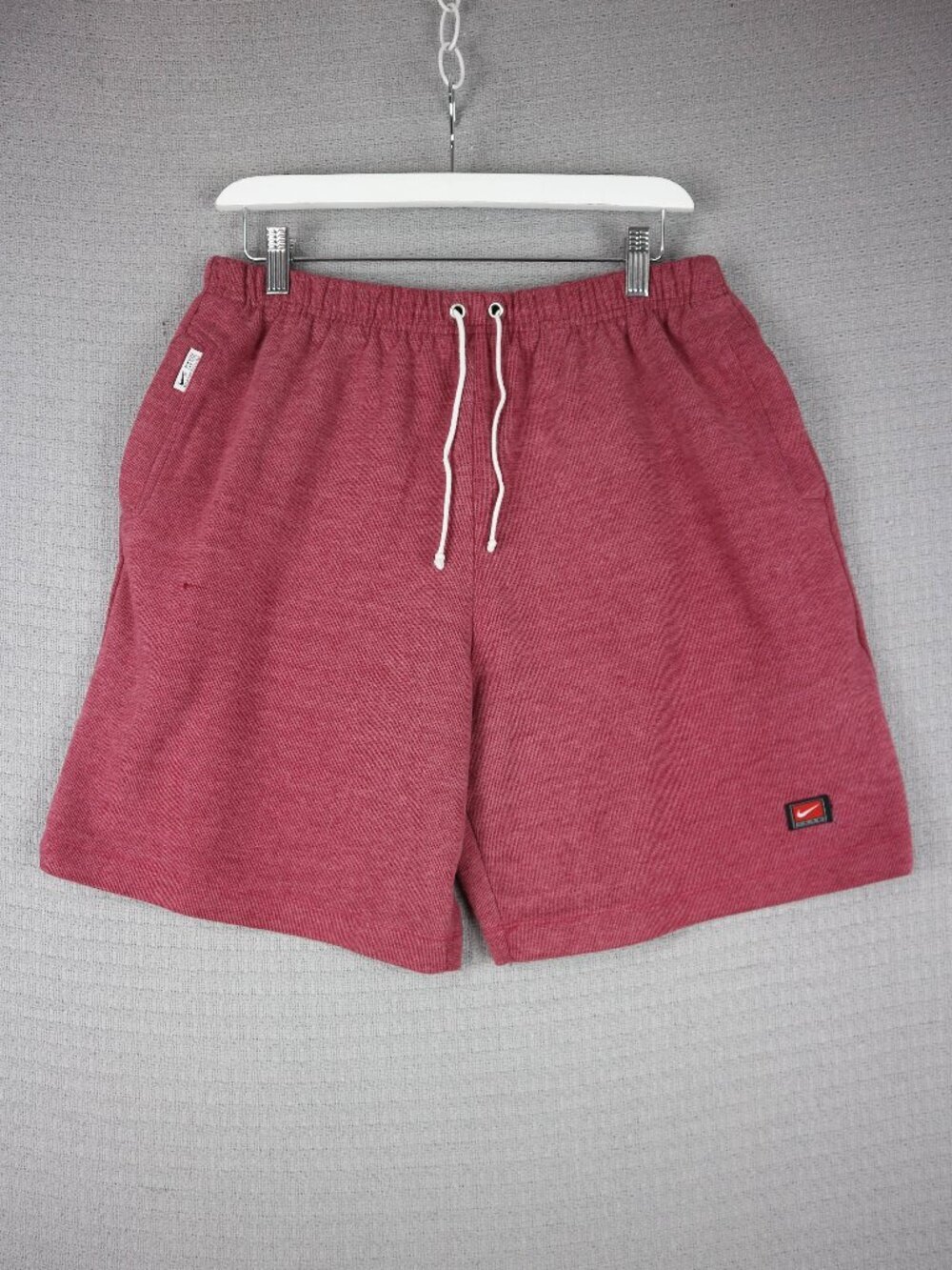 Vintage 90s Nike Tennis Challenge Court Shorts Mens XL Red Textured Andre Agassi